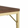 Martha Stewart 23.5 in. D X 47.25 in. W X Walnut Top/Polished Brass Frame, Engineered Wood, Steel XU-M-BLK-106-BR-GLD-MS